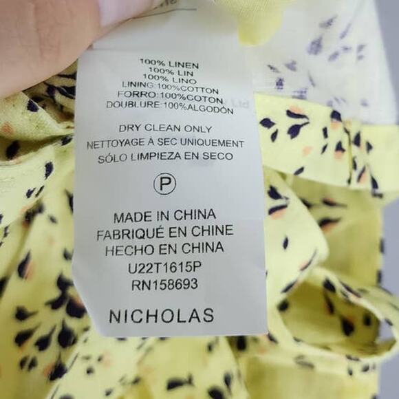 NICHOLAS Wylda Tie Strap Crop Top In Charlsbury Olympic - Picture 7 of 8